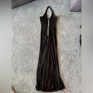 Black halter prom / evening dress